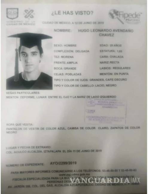 $!Secuestran y matan a otro estudiante en Tlalpan; Leonardo Avendaño, recién graduado de la UIC