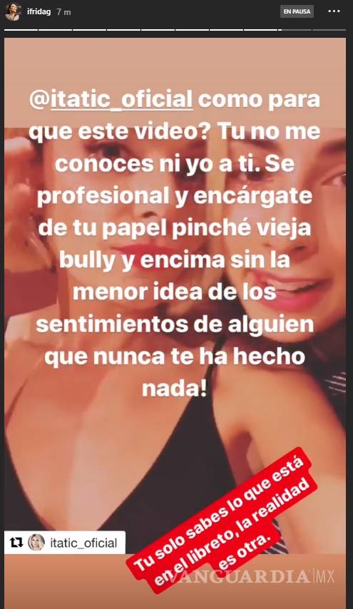 $!“Frida Sofía ya párale, ¿no?: Itatí Cantoral le pone un alto a Frida Sofía y ella la ataca
