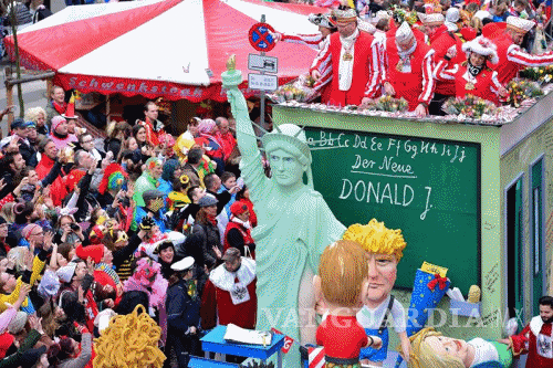 $!Carnaval en Alemania se mofa de Donald Trump