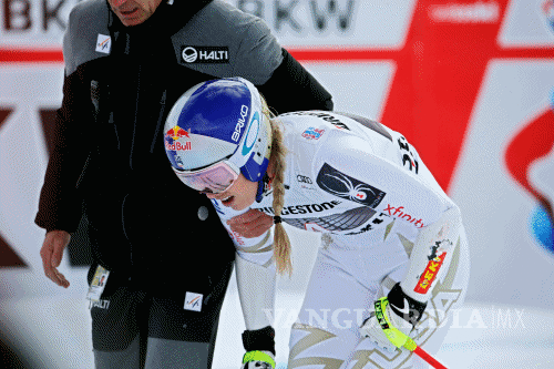 $!Lindsey Vonn se lesiona la espalda en el supergigante de St Moritz