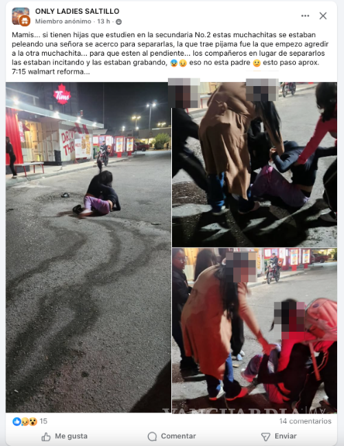 $!Usuarios de redes sociales alertaron a padres tras difundirse el pleito entre alumnas.