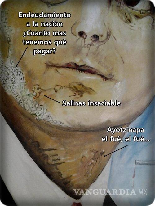 $!Maestro plasma los pesares de México en óleo de EPN