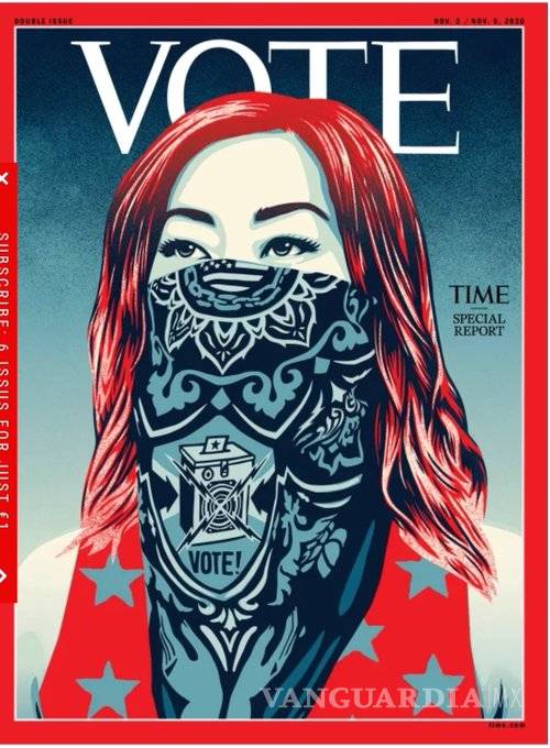 $!‘Time’ eliminó su logo por primera vez en 98 años, para impulsar el voto