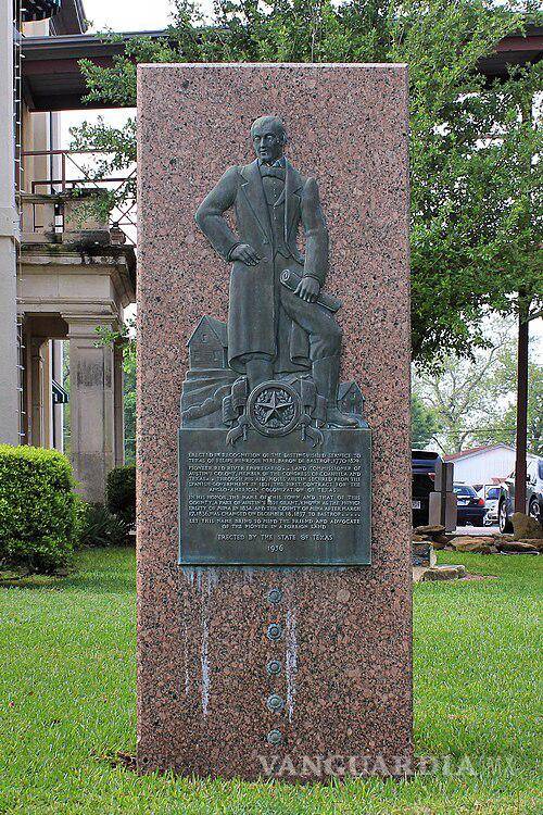 $!Monumento que recuerda al empresario y político Felipe Enrique Neri en tierras texanas.