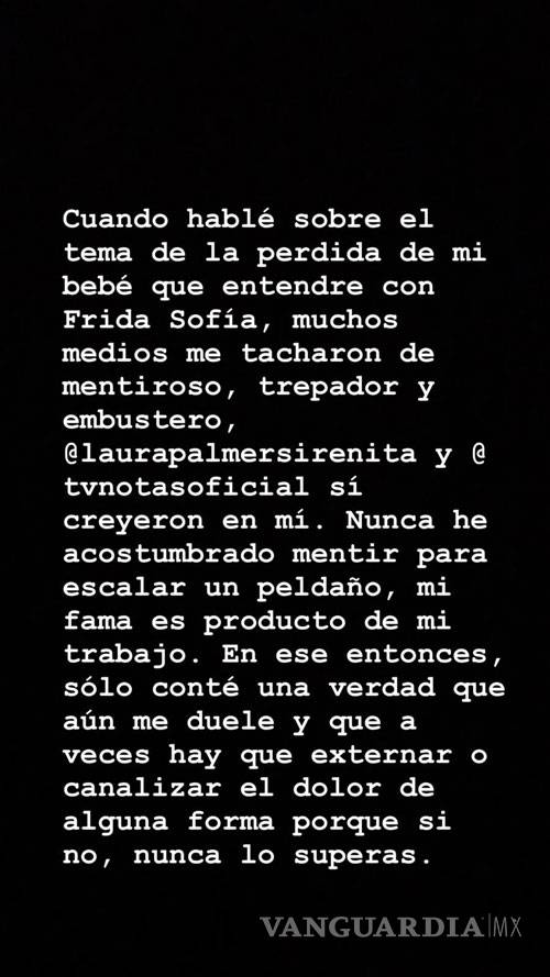$!'Si toda mujer tuviera el vientre de cristal, no abortaría', Christian Estrada arremete contra Frida Sofía tras revelar aborto