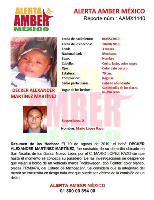 $!Detienen en Coahuila a hombre acusado de secuestrar y matar a bebé de San Nicolás, confirma Fiscalía de NL