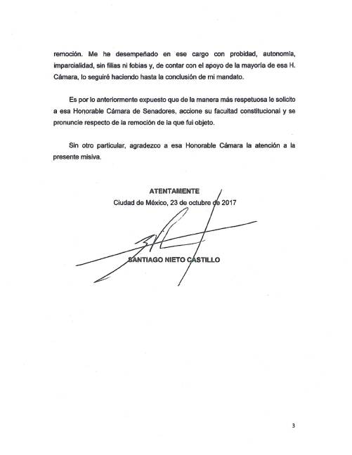 $!Difunden cartas que Santiago Nieto y Alberto Elías Beltrán enviaron al Senado