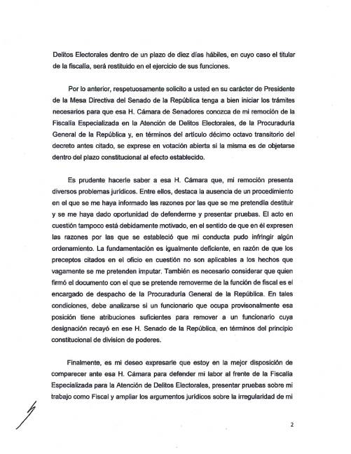 $!Difunden cartas que Santiago Nieto y Alberto Elías Beltrán enviaron al Senado