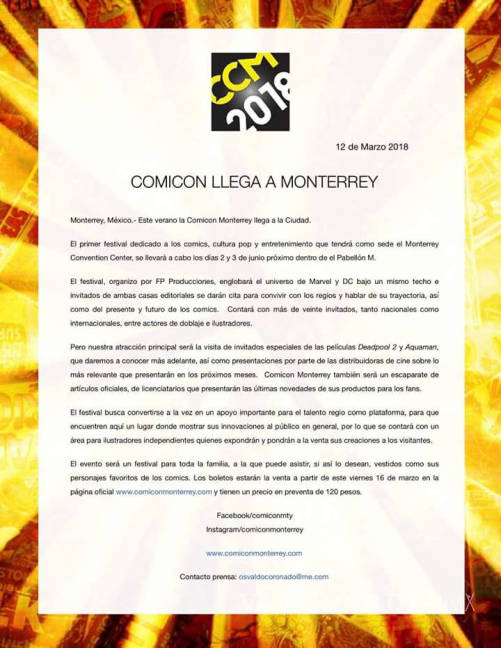 $!¡Habrá Comic Con en Monterrey!