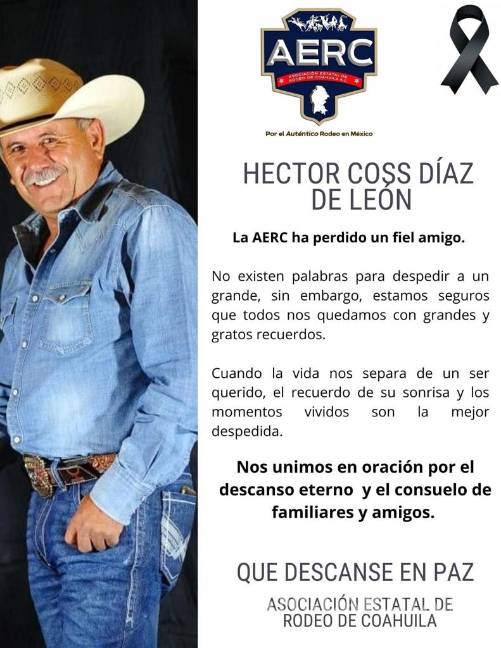 $!Rodeo Coahuilense pierde a Héctor Coss