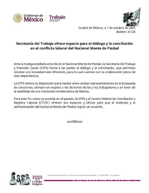 $!Estalla huelga nacional de Nacional Monte de Piedad: sindicato denuncia violaciones a convenio