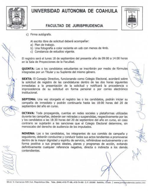$!Se reelige Alfonso Yáñez como director de la Facultad de Jurisprudencia de la UAdeC