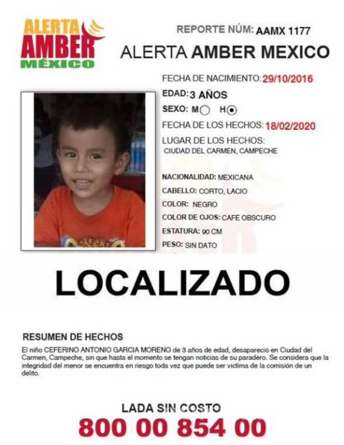 $!Hallan muerto a niño de 3 años desaparecido en Campeche