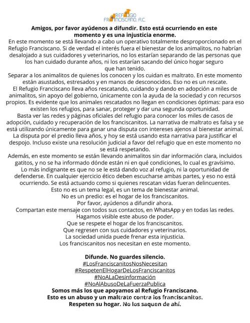 $!Rescatan a 936 animales del Refugio Franciscano en CDMX por presunto maltrato