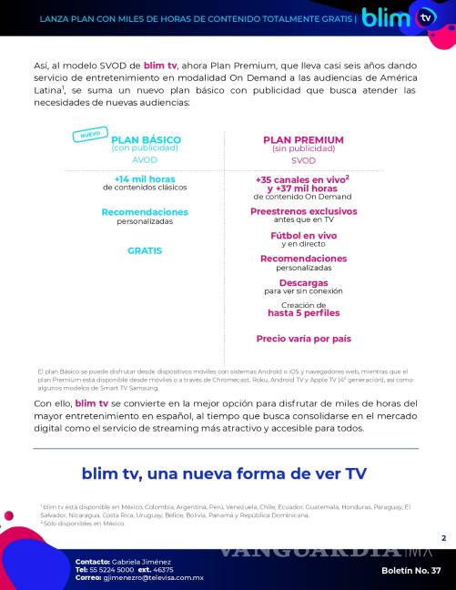 Blim tv lanza nueva opción de acceso gratuito