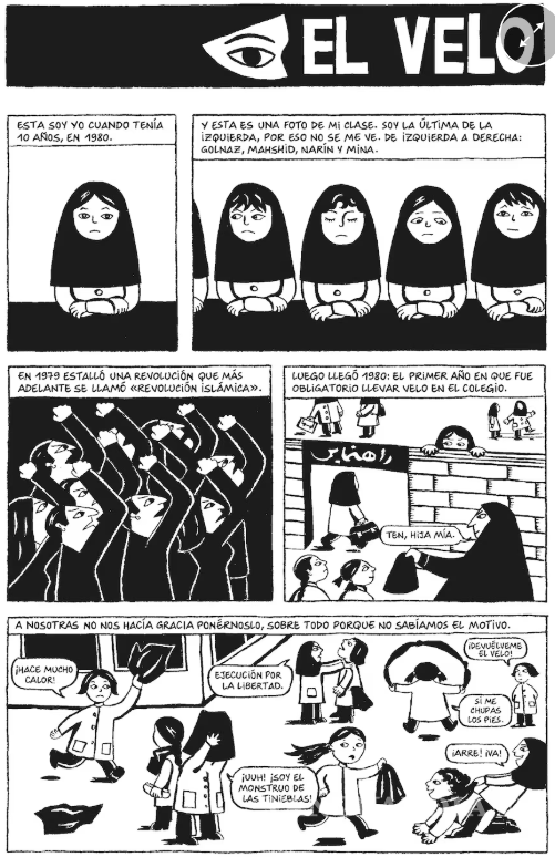 $!Primera página del cómic Persépolis.