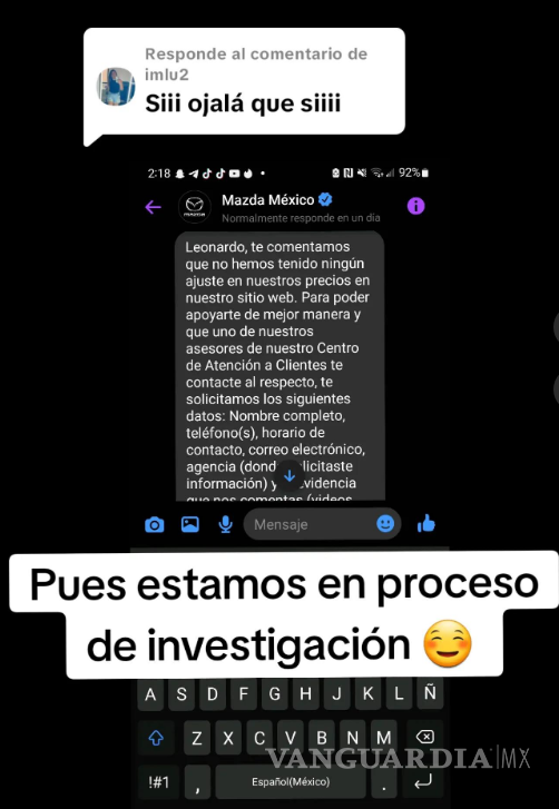 $!Joven se hace viral en TikTok por querer comprar un Mazda a 520 pesos y pide ayuda a Profeco ¿En qué casos aplica?