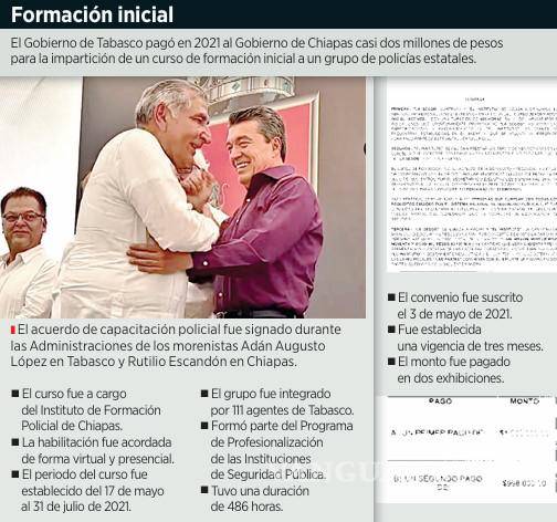$!Pagó Hernán Bermúdez y Gobierno de Augusto López curso de 2 mdp a mando policiaco de Rutilio Escandón
