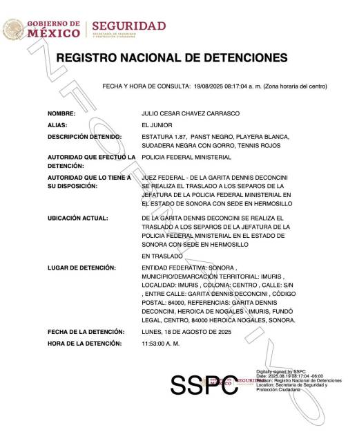 $!Extraditan a Julio César Chávez Jr. a México tras su captura en Estados Unidos