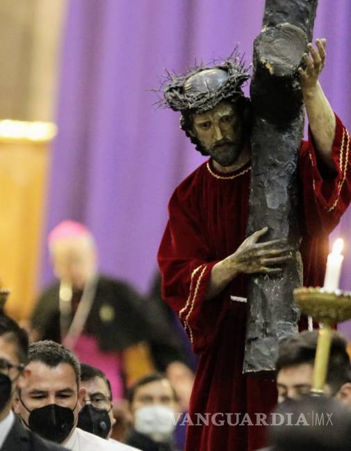 $!Conmemoran Tres Caídas de Jesús y Encuentro con María en la catedral de Saltillo