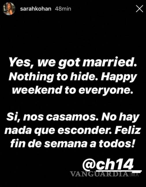 $!Sarah Kohan y 'Chicharito' confirman su boda en redes sociales