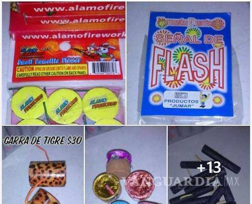 $!Entre los artículos más peligrosos destacan explosivos como “Camelia”, “Flash”, “Garra de tigre” y “Bazuca”, entre otros.