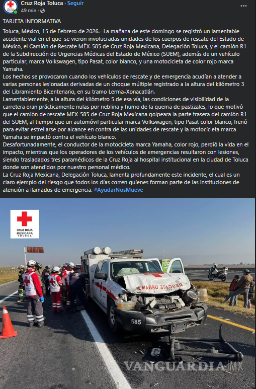 $!Carambola de 40 vehículos por neblina deja al menos 3 muertos y 15 heridos en Edomex