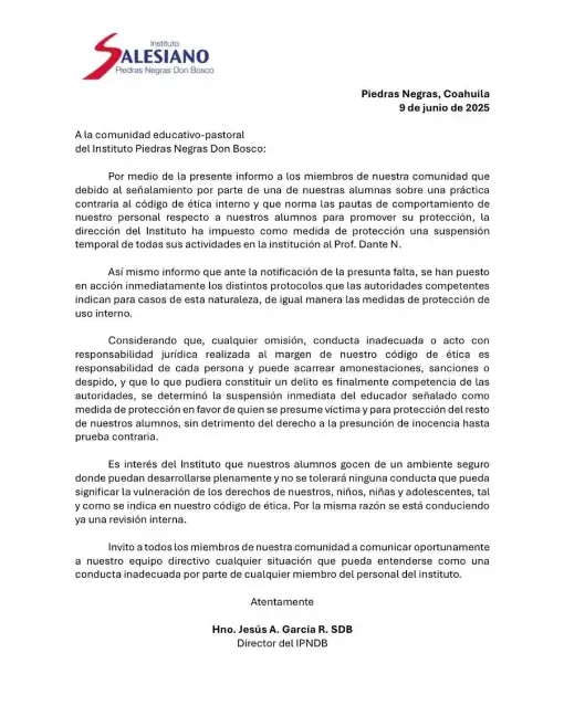 $!La dirección del colegio reiteró su compromiso con la seguridad del alumnado.