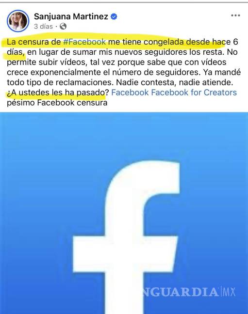 $!Sanjuana no tiene vida, ni medio de comunicación propio. Se la pasa metida en FB y llora plañideramente por cosas como ésta.