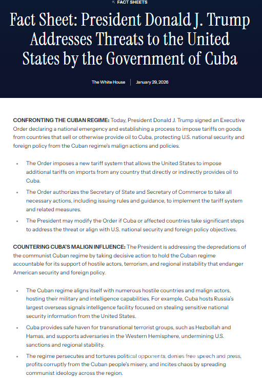 $!Trump impondrá aranceles a países que suministren petróleo a Cuba