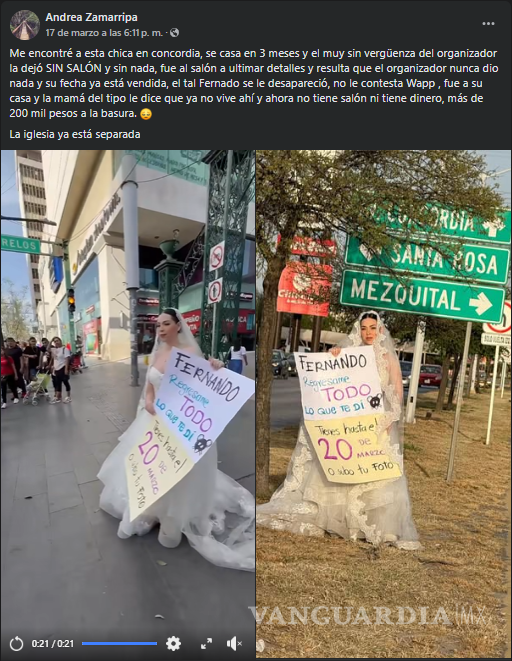 $!¡Mucho enredo y estafas! ¿Qué sabemos de la novia estafada por su organizador de bodas en Monterrey?