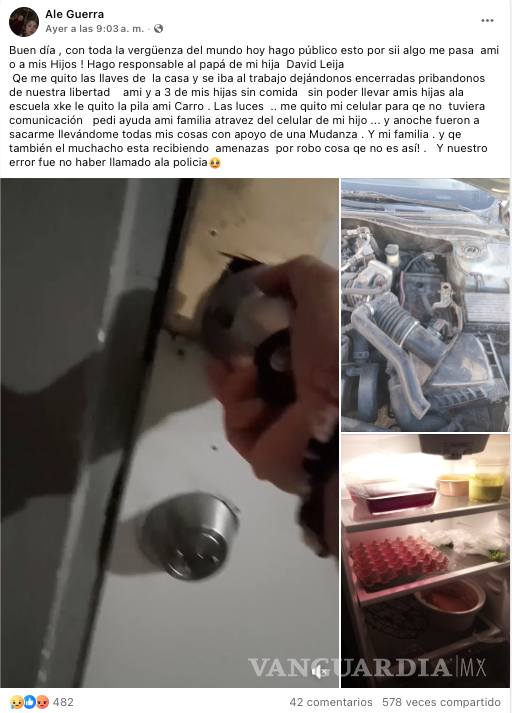 $!Piedras Negras: Mujer denuncia en redes sociales abuso y manipulación por parte de su expareja