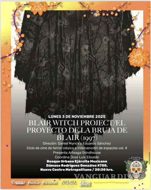 $!Saltillo se llena de terror: Ciclo de Cine llega al Panteón Santiago, Universidad Carolina, Parque Hundido y más