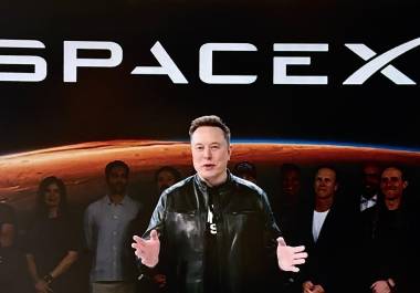 Captura de video tomada de una publicación en la cuenta oficial en X @Nasdaq que muestra al magnate Elon Musk hablando durante la salida a la bolsa de su compañía SpaceX.