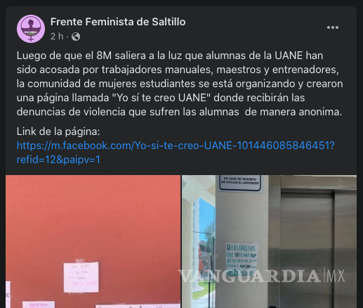 $!‘Yo sí te creo UANE’; crean página en Facebook para exhibir casos de acoso