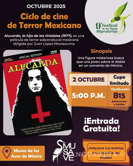 $!Clásicos como “Alucarda” y “Hasta el viento tiene miedo” se proyectarán en las salas del MUSAVE.