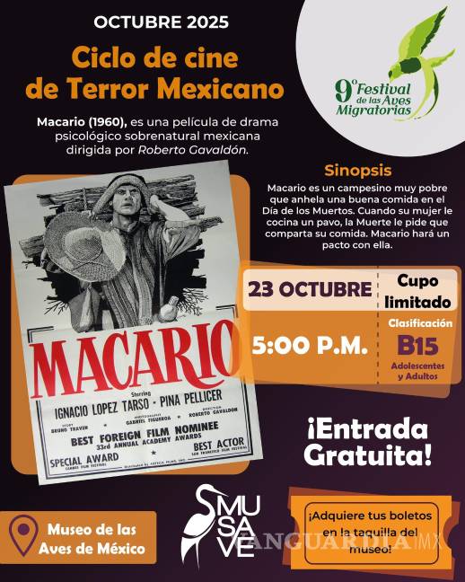 $!El ciclo cerrará con “Macario”, dirigida por Roberto Gavaldón, un clásico ineludible del cine mexicano.