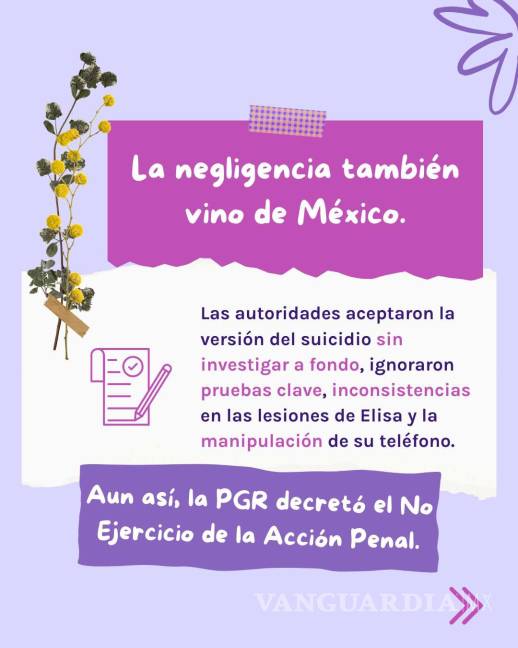 $!El caso de Elisa Loyo permanece sin resolución en instancias judiciales mexicanas, mientras su madre espera una respuesta de la presidenta Claudia Sheinbaum Pardo para destrabar un expediente que lleva casi dos décadas en el limbo.