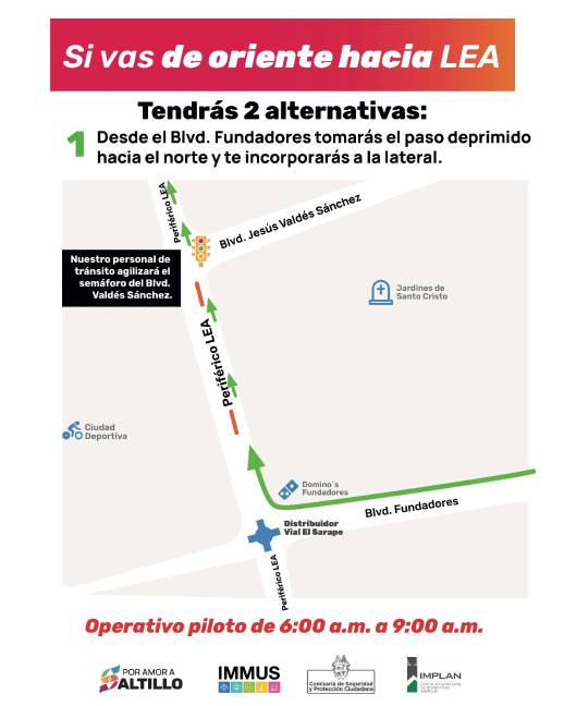 $!¡Atención Saltillo! Cambios en El Sarape arrancan antes de las 6:00 horas de este viernes