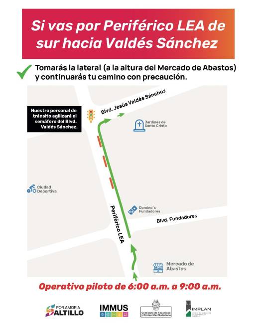 $!¡Atención Saltillo! Cambios en El Sarape arrancan antes de las 6:00 horas de este viernes