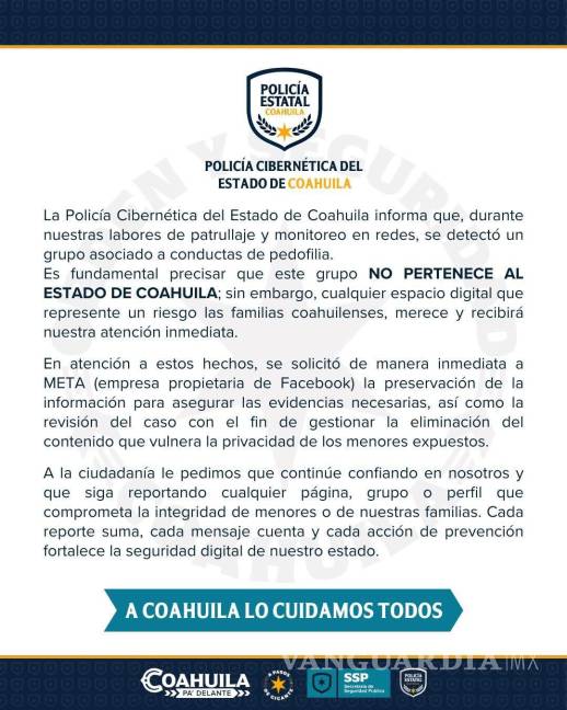 $!La Policía Cibernética de Coahuila mantiene patrullajes digitales para detectar contenido que ponga en riesgo a menores.