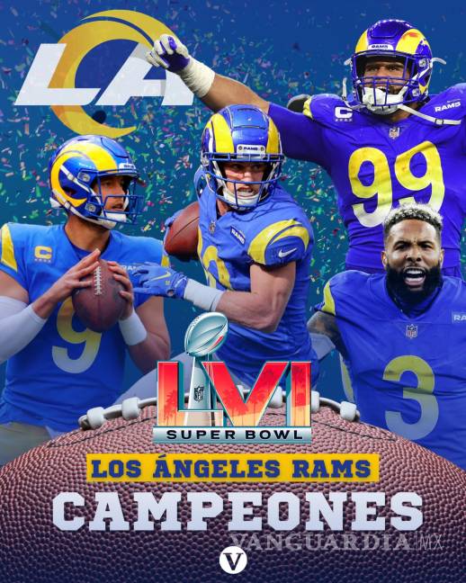 $!Los Ángeles Rams son campeones del Super Bowl LVI; consiguen su segundo trofeo Vince Lombardi de la NFL