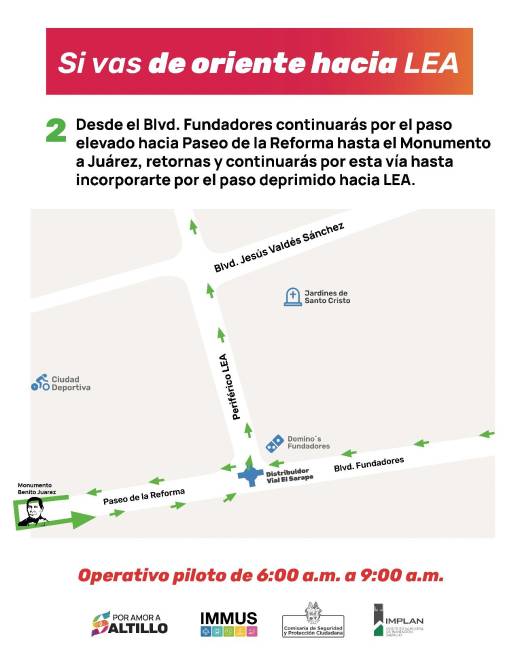 $!¡Atención Saltillo! Cambios en El Sarape arrancan antes de las 6:00 horas de este viernes