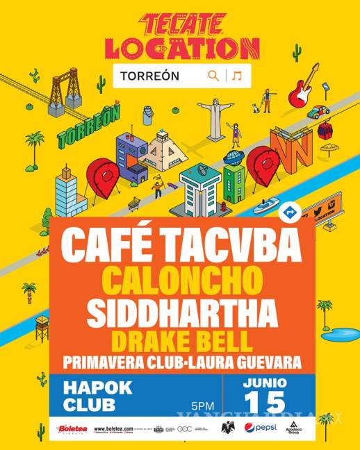$!¿Te perderás el Tecate Location Torreón? Drake Bell y Café Tacuba están en el lineup