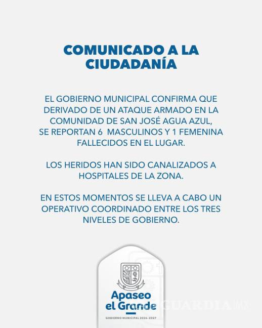 $!Masacre en Apaseo el Grande, Guanajuato, ataque a panteón deja siete muertos