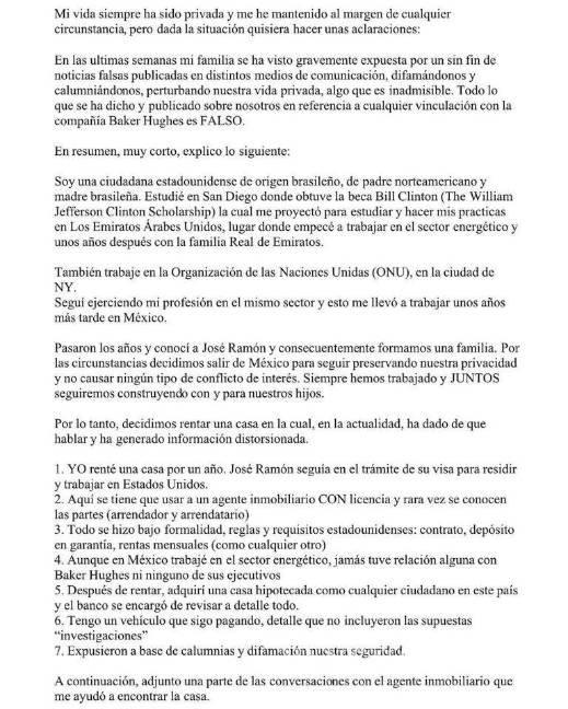 $!Nuera de AMLO se defiende de acusaciones; Carolyn Adams dice que la educaron para no robar