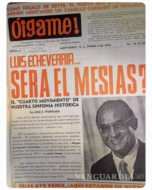 $!LEA 4º Movimiento. AMLO 4T. Luis Echeverría es centenario