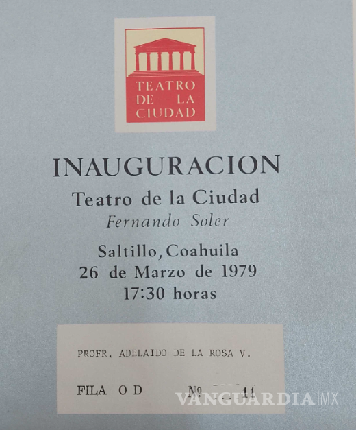 $!Invitación enviada para la inauguración del Teatro de la Ciudad Fernando Soler.