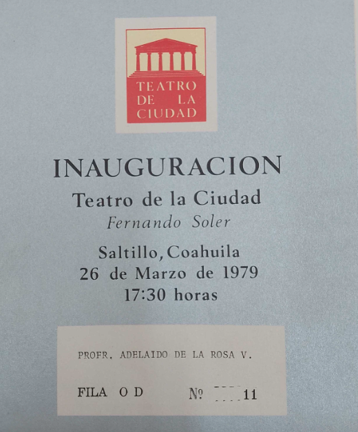 $!Invitación enviada para la inauguración del Teatro de la Ciudad Fernando Soler.