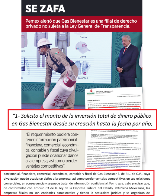 $!Opaca Pemex Gas Bienestar: esconde información pública